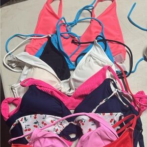 Women’s Pink & Navy Bikini Tops - Multiple Styles